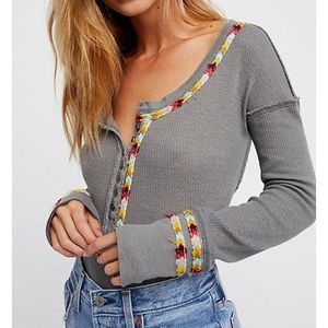 Free People We The Free Rainbow Thermal in Grey